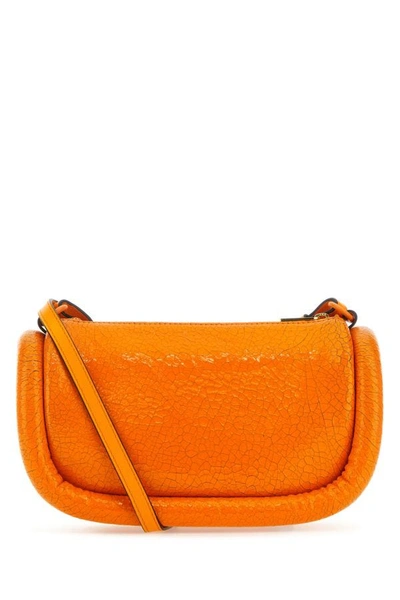 Shop Jw Anderson Woman Fluo Orange Leather Shoulder Bag