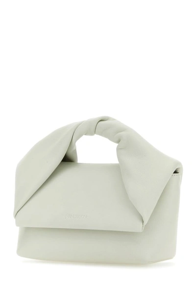 Shop Jw Anderson Woman Ivory Nappa Leather Midi Twister Handbag In White