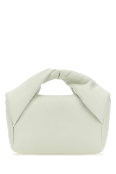 Shop Jw Anderson Woman Ivory Nappa Leather Midi Twister Handbag In White