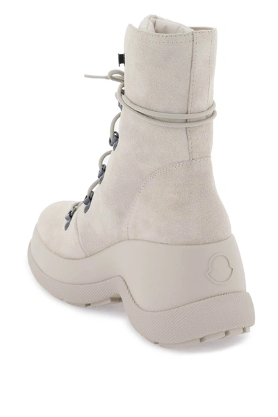 Shop Moncler Basic Resile Trek Ankle Boots Women In Cream