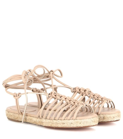 Shop Chloé Jamie Leather Espadrille Sandals