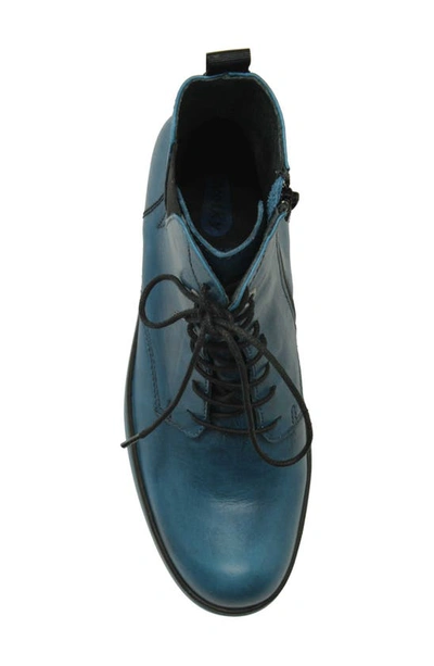 Wolky Akita Water Resistant Combat Boot In Petrol