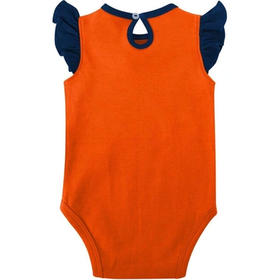 Shop Outerstuff Girls Newborn & Infant Navy/orange Auburn Tigers Spread The Love 2-pack Bodysuit Set