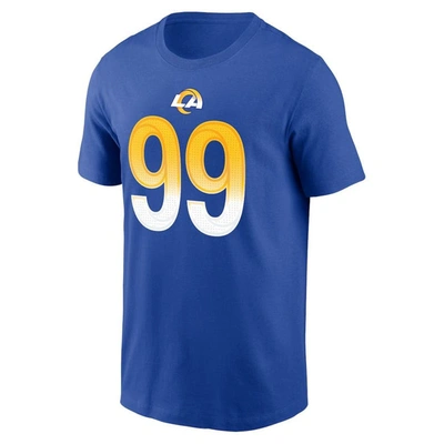 Shop Nike Aaron Donald Royal Los Angeles Rams Player Name & Number T-shirt