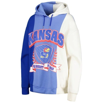Shop Gameday Couture Royal Kansas Jayhawks Hall Of Fame Colorblock Pullover Hoodie