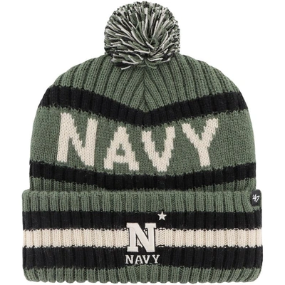 Shop 47 ' Green Navy Midshipmen Oht Military Appreciation Bering Cuffed Knit Hat With Pom