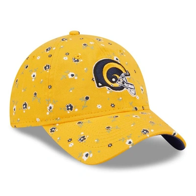 Shop New Era Gold Los Angeles Rams  Floral 9twenty Adjustable Hat