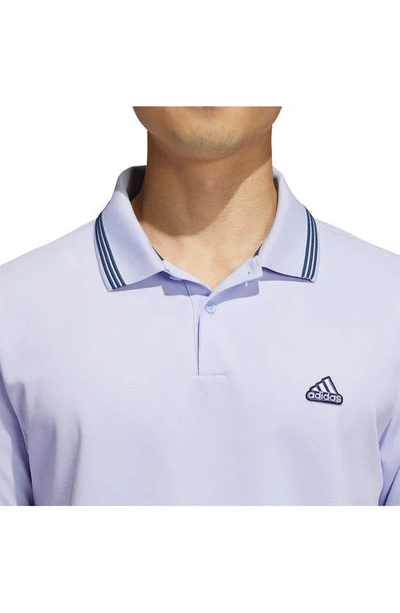 Shop Adidas Golf Go-to Primegreen Piqué Performance Polo In Violet Tine/ Crew Navy