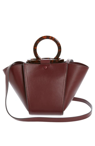 Shop Mulberry Mini Riders Top Handle Tote In Black Cherry