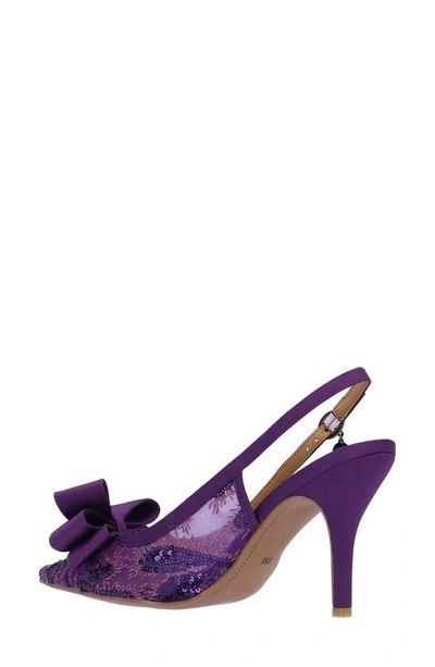 J. Reneé Delori Slingback Pointed Toe Pump In Purple