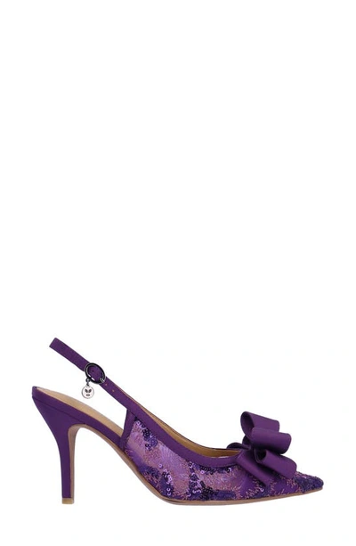 J. Reneé Delori Slingback Pointed Toe Pump In Purple