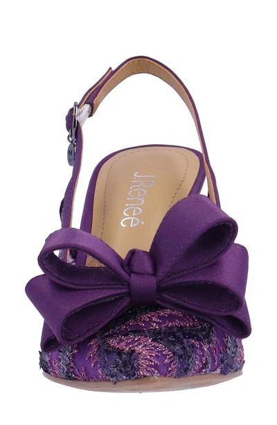 J. Reneé Delori Slingback Pointed Toe Pump In Purple