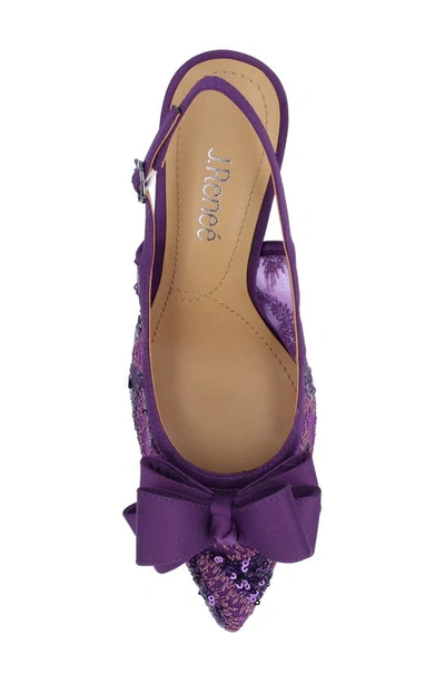 J. Reneé Delori Slingback Pointed Toe Pump In Purple