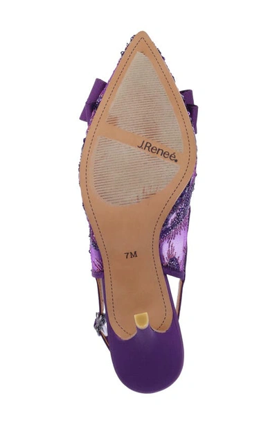 J. Reneé Delori Slingback Pointed Toe Pump In Purple