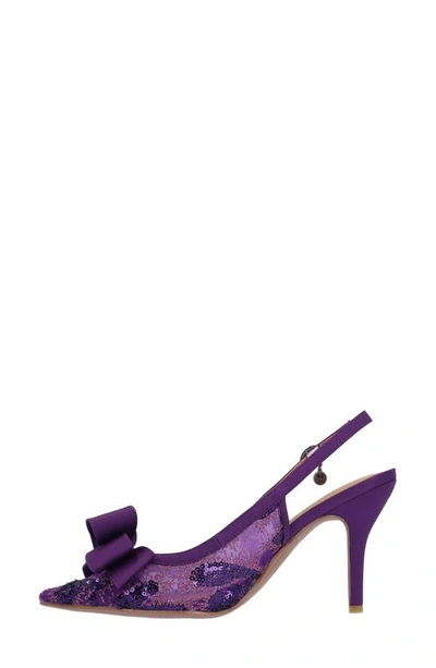 J. Reneé Delori Slingback Pointed Toe Pump In Purple