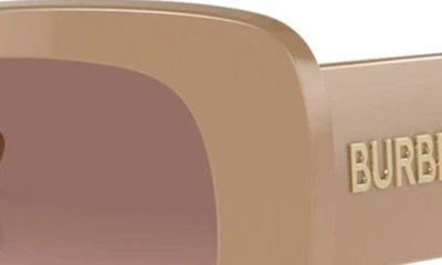 Shop Burberry 52mm Gradient Square Sunglasses In Beige
