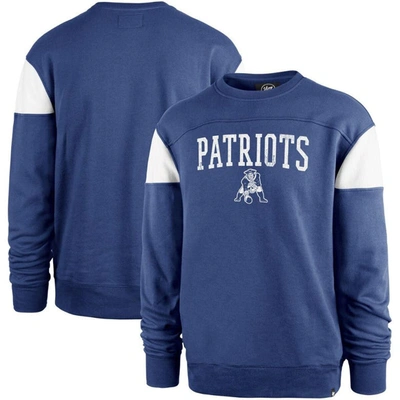 Shop 47 ' Blue New England Patriots Groundbreaker Onset Pullover Sweatshirt