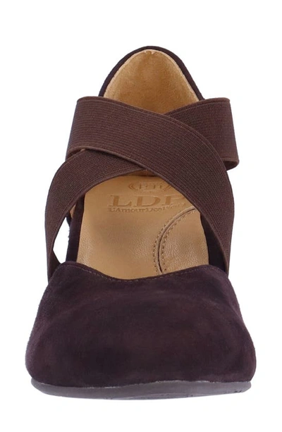 Shop L'amour Des Pieds Bishar Pump In Chocolate