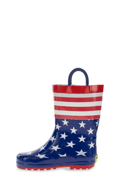 Shop Western Chief Kids' Old Glory Rain Boot In Blue