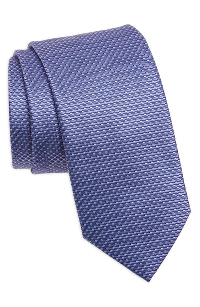 Shop Eton Geometric Silk Tie In Dark Purple