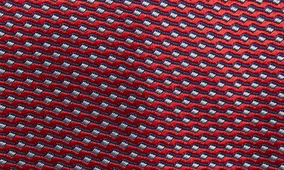 Eton Men's Geometric Silk Tie In Medium Red