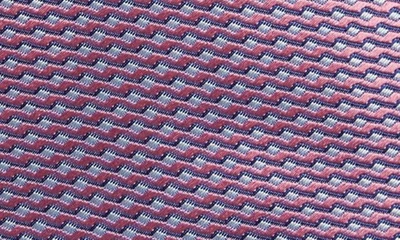 Shop Eton Geometric Silk Tie In Medium Pink