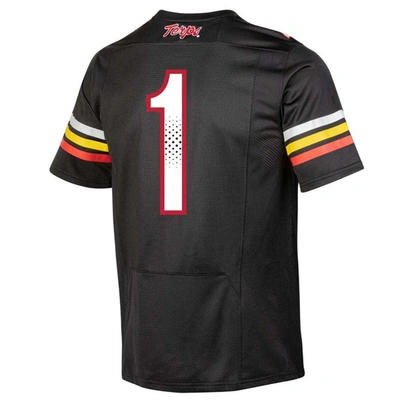 Shop Under Armour Youth  #1 Black Maryland Terrapins Replica Football Jersey