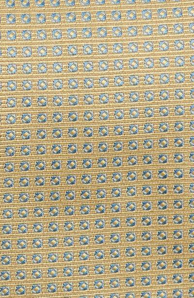 Shop Eton Microdot Silk Tie In Yellow/ Medium Orange