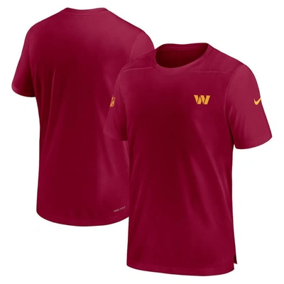 Shop Nike Burgundy Washington Commanders Sideline Coach Performance T-shirt