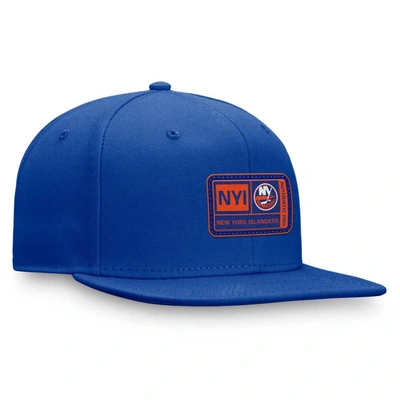 Shop Fanatics Branded  Royal New York Islanders Authentic Pro Training Camp Snapback Hat