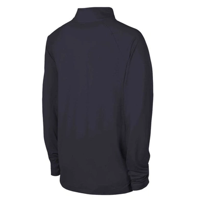 Outerstuff Navy Chicago Bears Combine Authentic Raglan Quarter-zip Top In Navy
