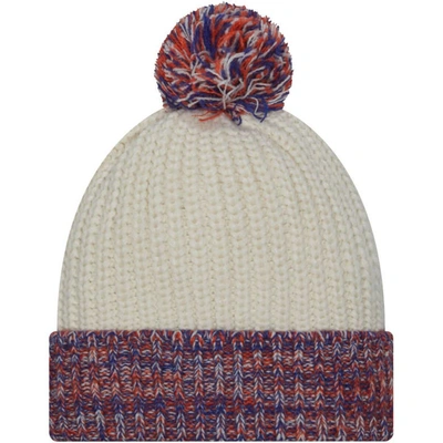 Shop New Era Cream Boise State Broncos Fresh Cuffed Knit Hat With Pom