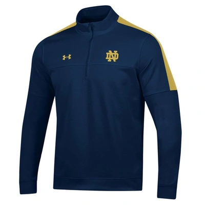 Shop Under Armour Navy Notre Dame Fighting Irish Midlayer Half-zip Jacket