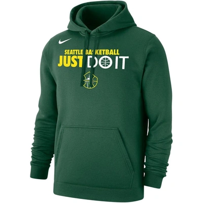 Shop Nike Unisex  Green Seattle Storm Just Do It Club Pullover Hoodie