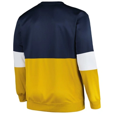 Shop Profile Navy Notre Dame Fighting Irish Big & Tall Fleece Pullover Sweatshirt