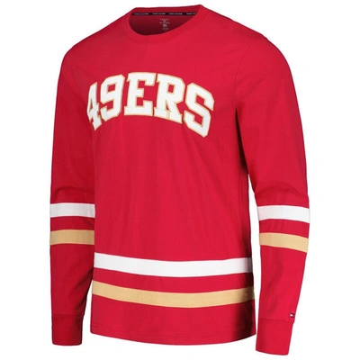 Shop Tommy Hilfiger Red/gold San Francisco 49ers Nolan Long Sleeve T-shirt In Scarlet
