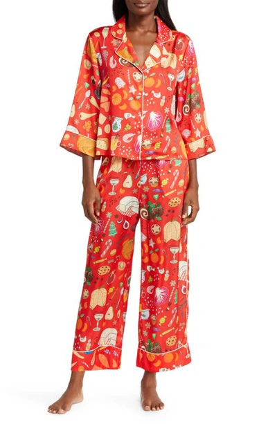 Karen Mabon Holiday Feast Pajamas In Red ModeSens