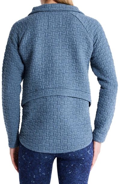 Nz Active By Nic+zoe All Year Quilt Double Knit Jacket In Cove