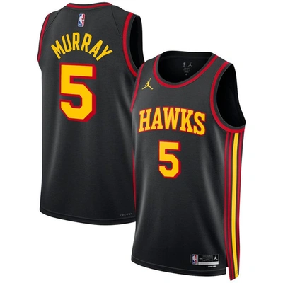 Shop Jordan Brand Unisex  Dejounte Murray Black Atlanta Hawks Swingman Jersey
