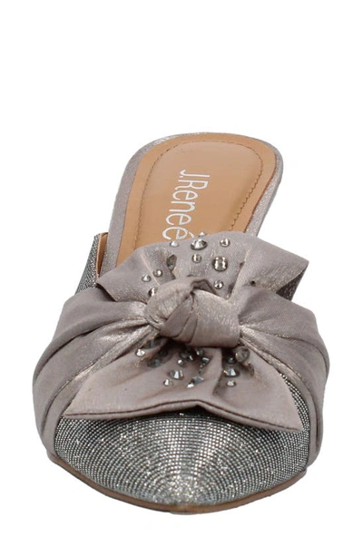 J. Reneé Mianna Pointed Toe Mule In Pewter