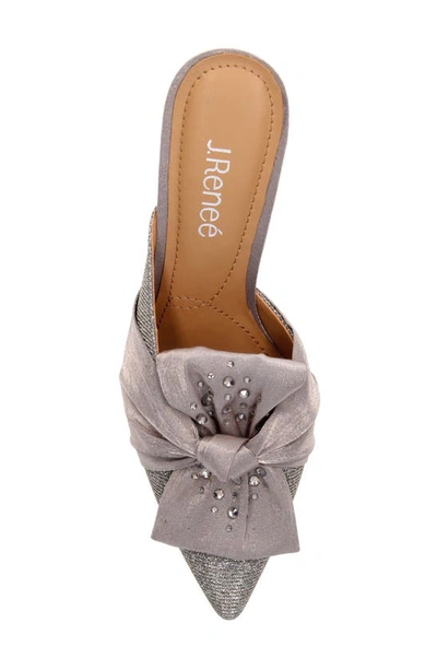 Shop J. Reneé Mianna Kitten Heel Pointed Toe Mule In Pewter