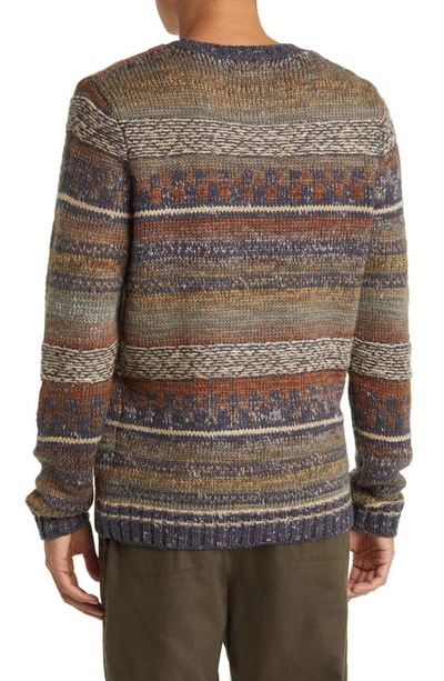 Shop Treasure & Bond Fair Isle Crewneck Sweater In Oatmeal Multi Spacedye