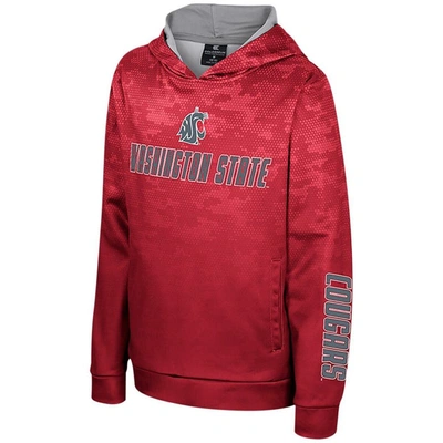 Shop Colosseum Youth  Crimson Washington State Cougars High Voltage Pullover Hoodie