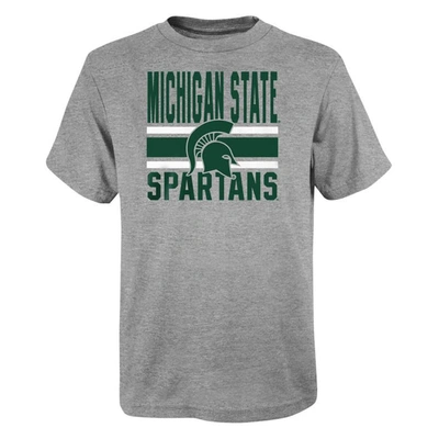 Shop Outerstuff Youth Gray/green Michigan State Spartans Fan Wave T-shirt Combo Pack