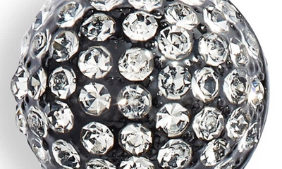 Shop Open Edit Imitation Pearl Crystal Pavé Button Drop Earrings In Clear- White- Black