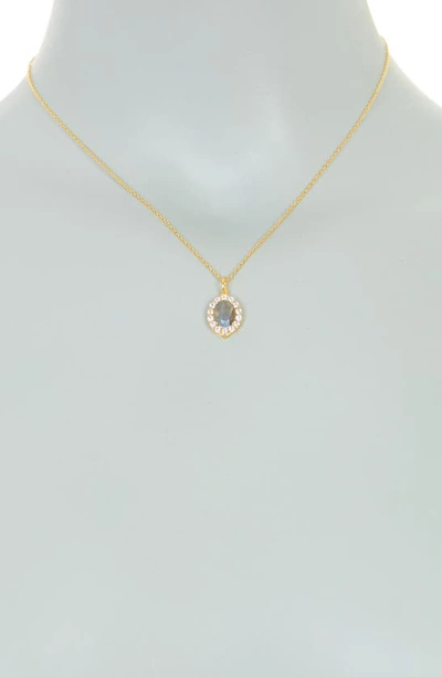 Shop Argento Vivo Sterling Silver Oval Cut Pendant Necklace In Gold