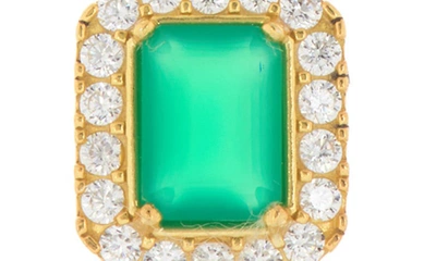 Shop Argento Vivo Sterling Silver Emerald Cut Pendant Necklace In Gold