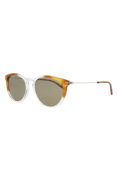 Shop Gucci 64mm Oval Sunglasses In Havana Silver Brown