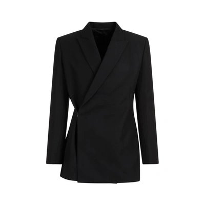 Shop Egonlab Double Breasted Blazer Jacket In Black
