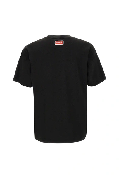 Shop Kenzo Paris "graphic Tee Elephant" Cotton T-shirt In Black